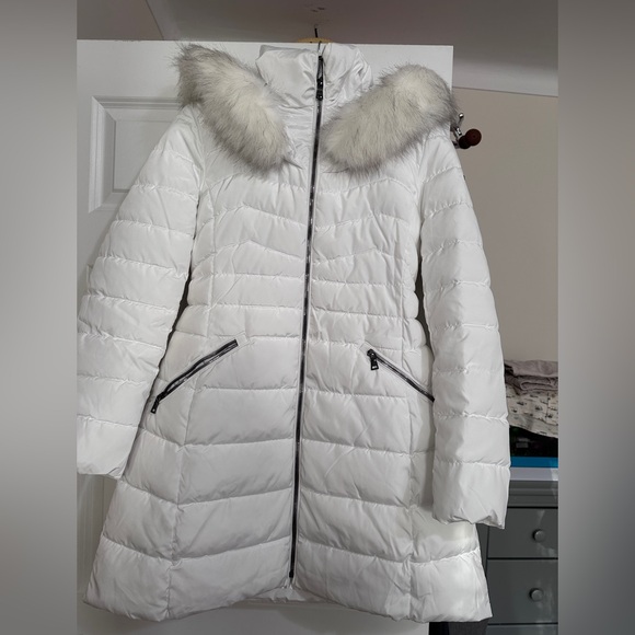 Laundry by Shelli Segal Women's Faux-Fur-Trim Hooded Puffer Coat size M - Picture 6 of 13